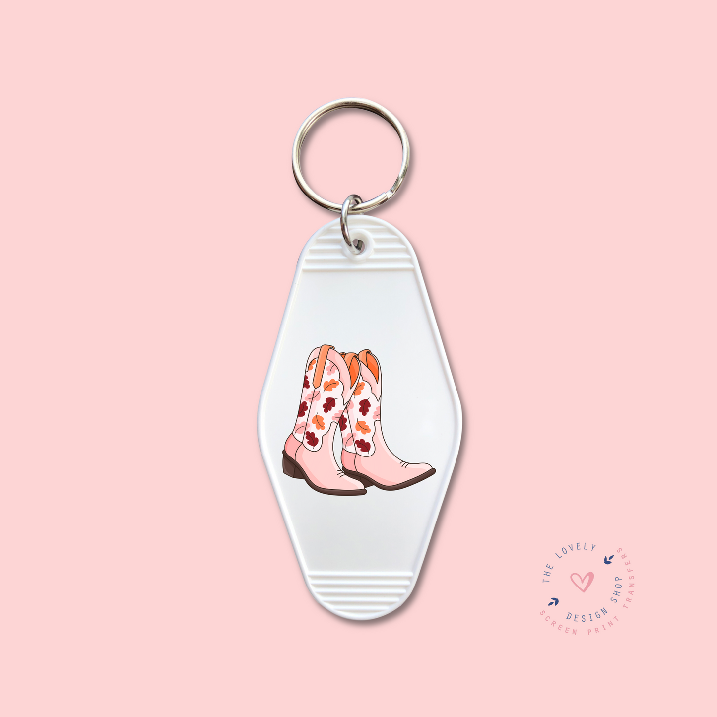 Fall Cowgirl Boots -  Keychain UV DTF Decal - July 29