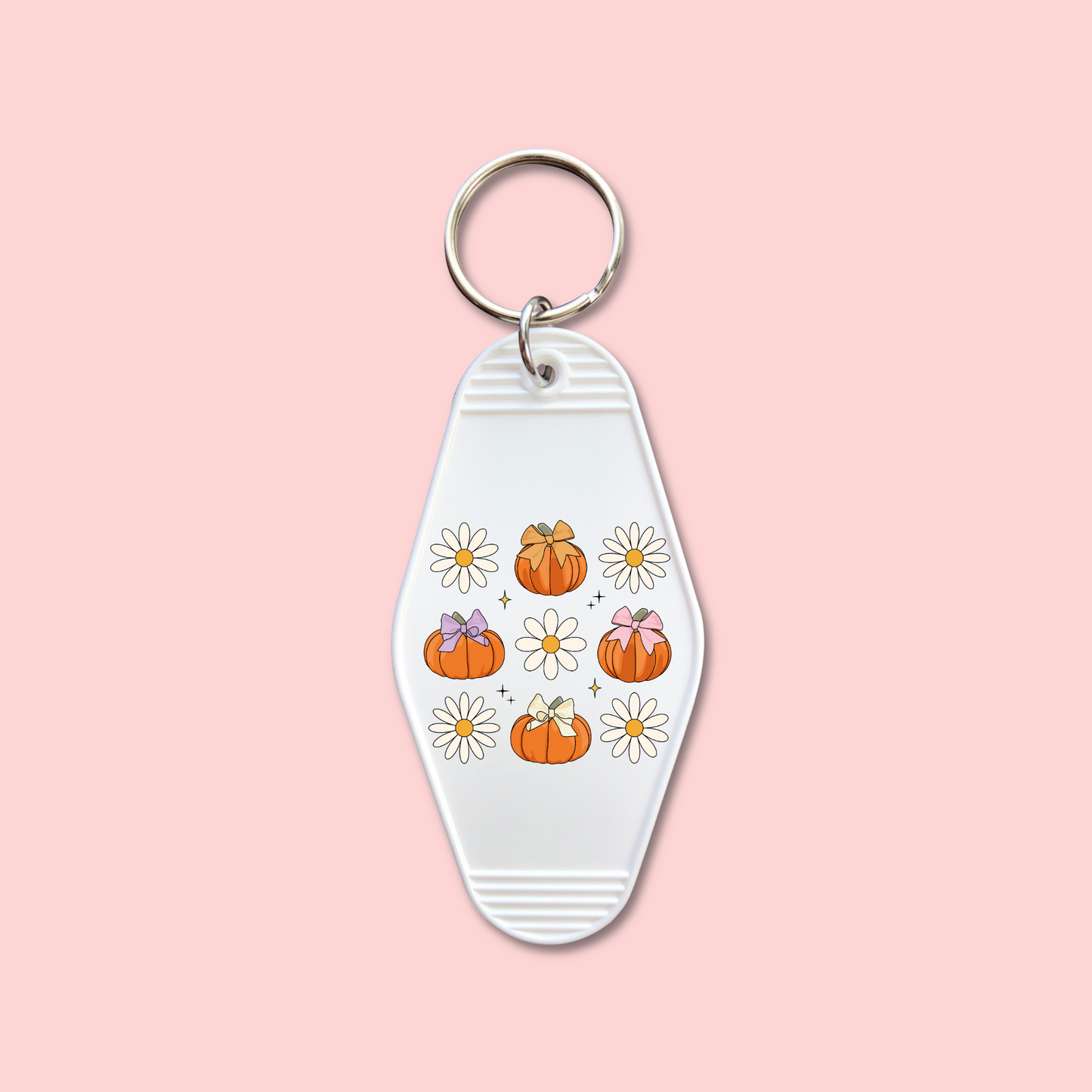 Pumpkin And Flowers -  Keychain UV DTF Decal - July 22