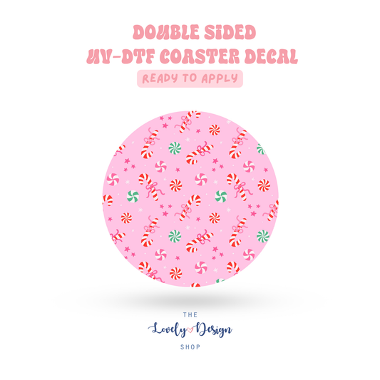 Xmas Candy - UV DTF Coaster Decal - Sep 15