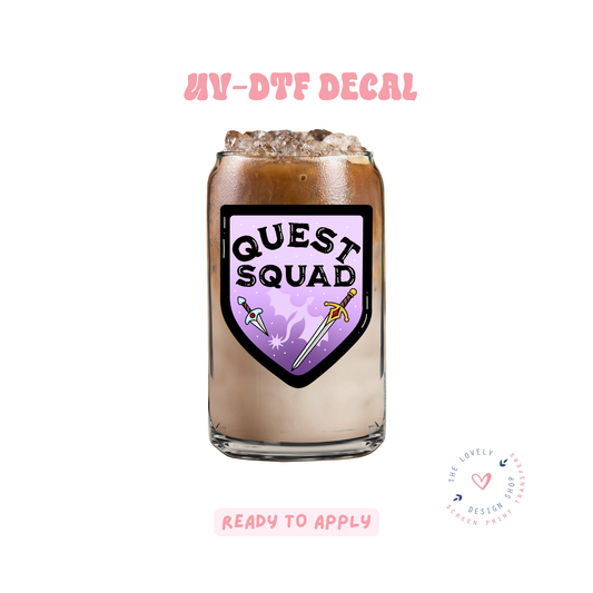 Quest Squad - UV DTF Cup Decal - Feb 4