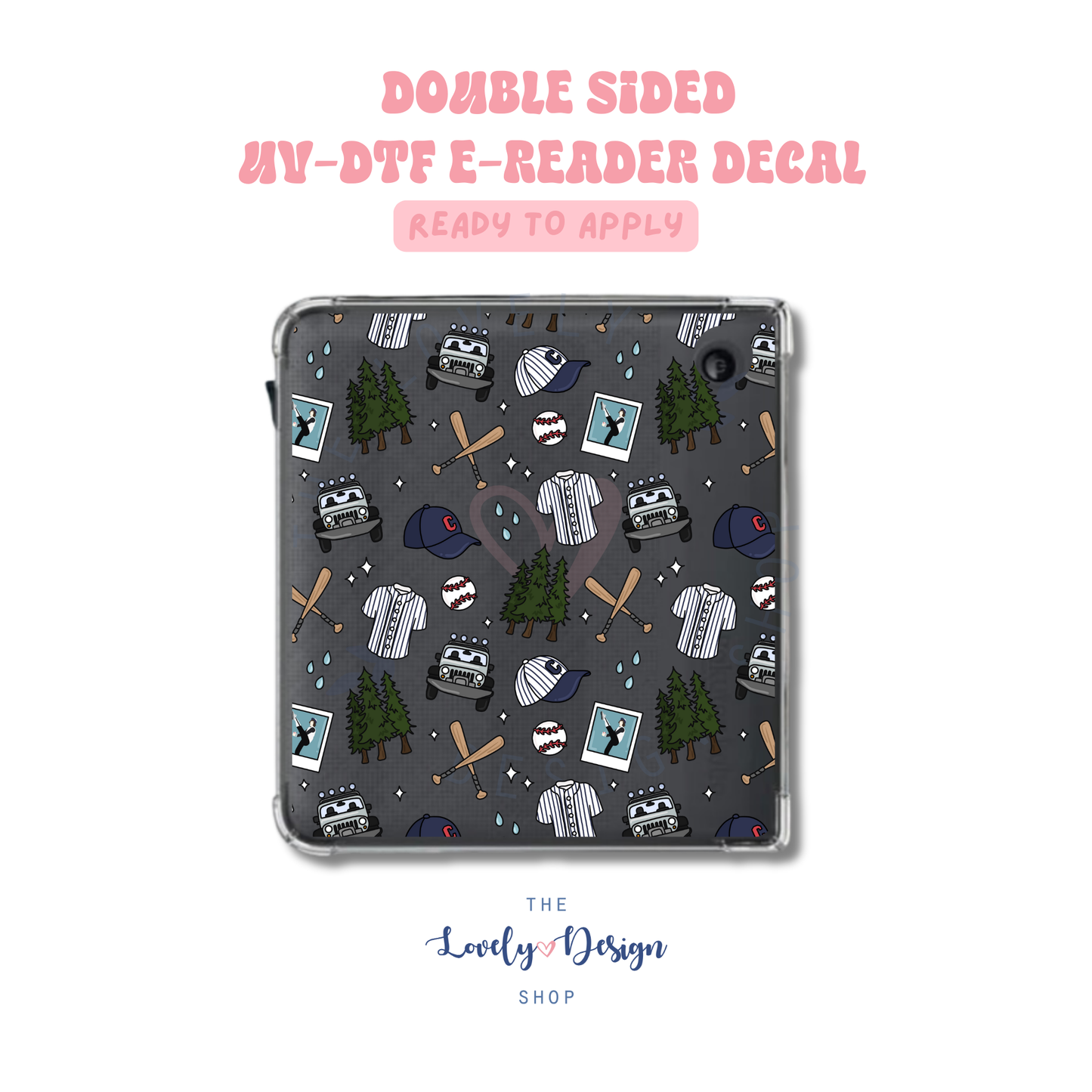 Twilight Baseball - UV DTF E-Reader Decal - Sep 15