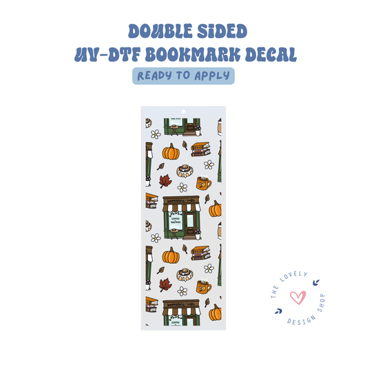 Fall Bookstore - UV DTF Bookmark Decal - Aug 8