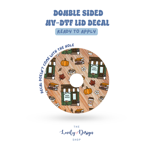 Fall Bookstore - UV DTF Lid Decal - Aug 8