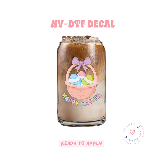 Happy Easter Egg Basket - UV DTF Cup Decal - Feb 19