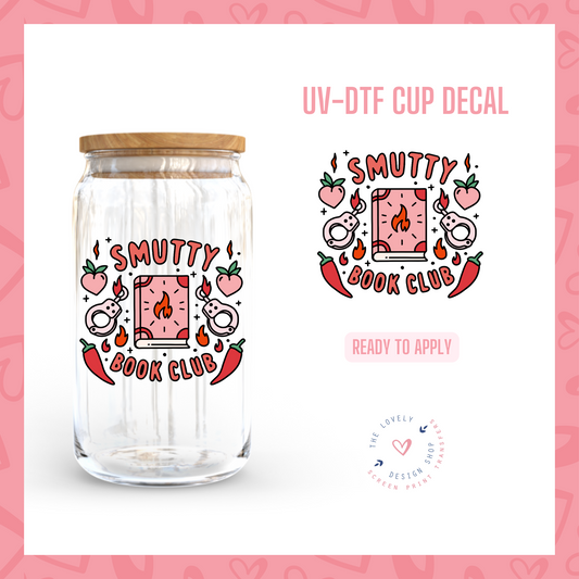 Smutty Book Club - UV DTF Cup Decal (Ready to Ship) Mar 19