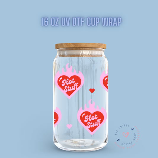 Hot Stuff - UV DTF 16 oz Libbey Cup Wrap (Ready to Ship)