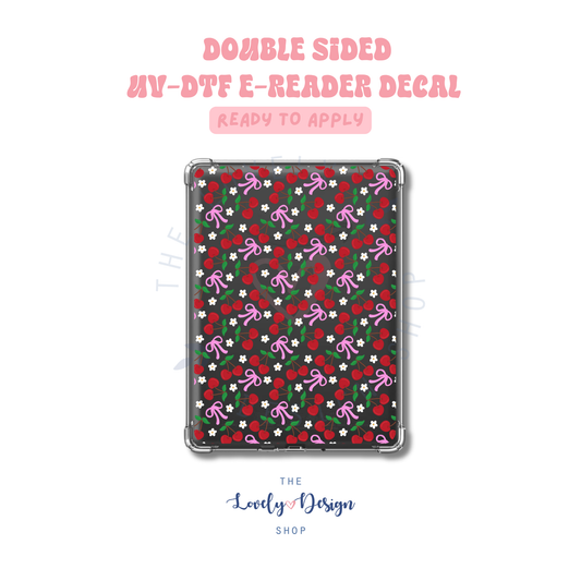 Loving Coquette Cherries - UV DTF E-Reader Decal - Aug 8