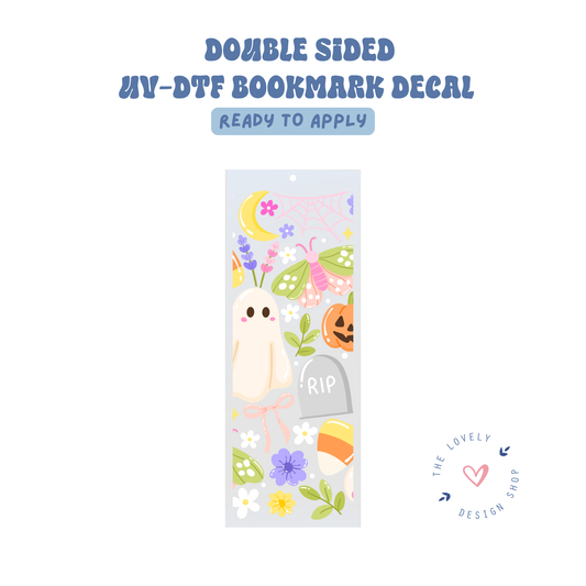 Pastel Spooky Garden - UV DTF Bookmark Decal - Aug 27