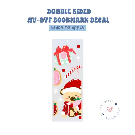 Strawberry Christmas - UV DTF Bookmark Decal - Aug 27