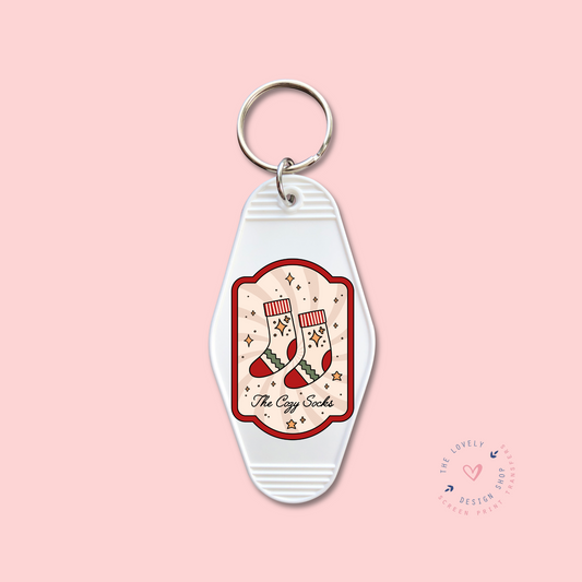 The Cozy Socks Label  -  Keychain UV DTF Decal - Sep 30