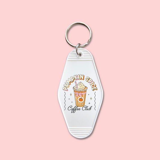 Pumpkin Spice Coffee Club -  Keychain UV DTF Decal - July 22