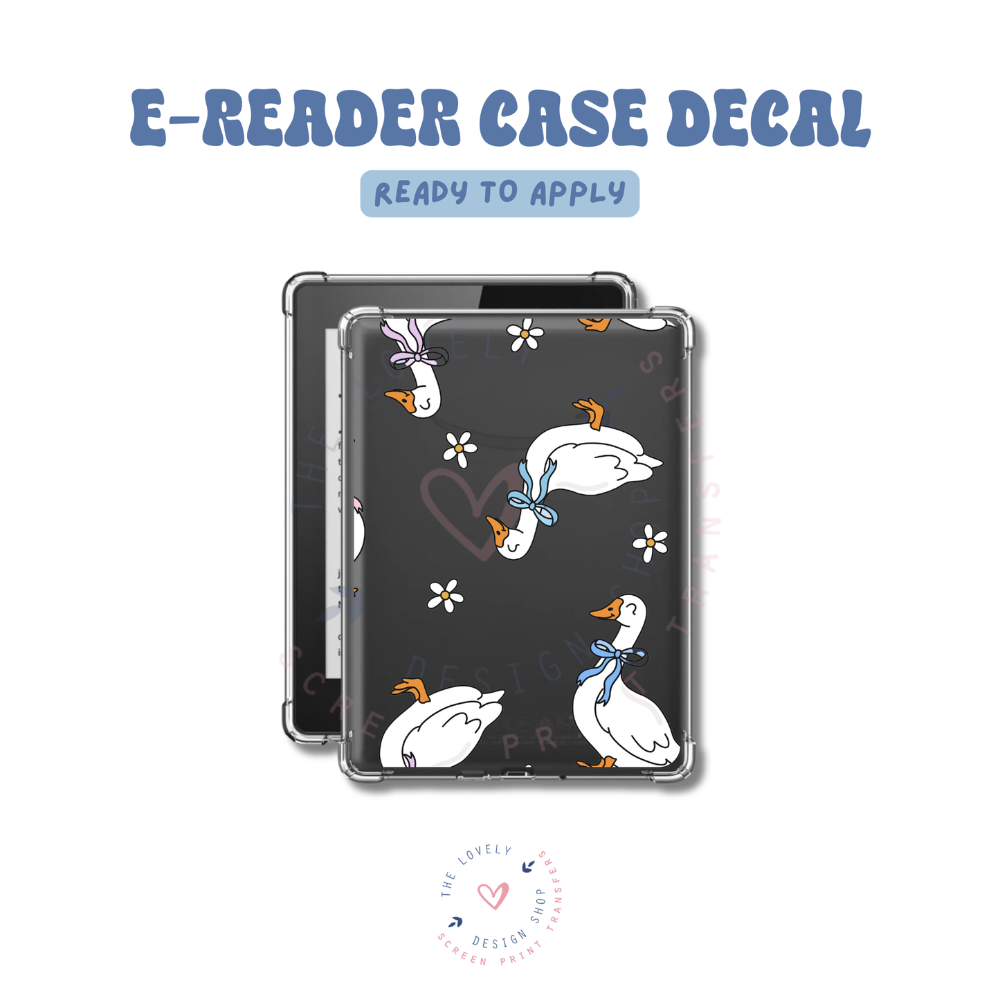 Coquette Geese - UV DTF E-Reader Decal - Feb 4