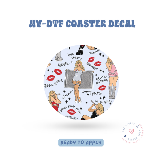 Sabri Short N' Sweet - UV DTF Coaster Decal - Feb 4