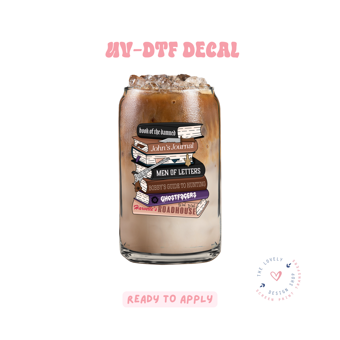 Supernatural Book Stack - UV DTF Cup Decal - Jun 11