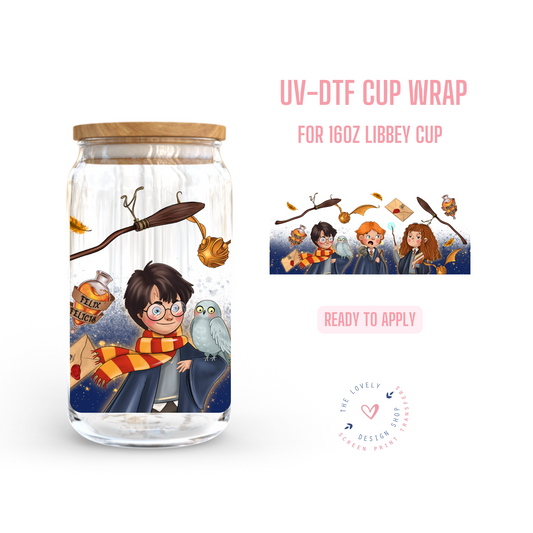 Wizard Kids - UV DTF 16 oz Libbey Cup Wrap (Ready to Ship)