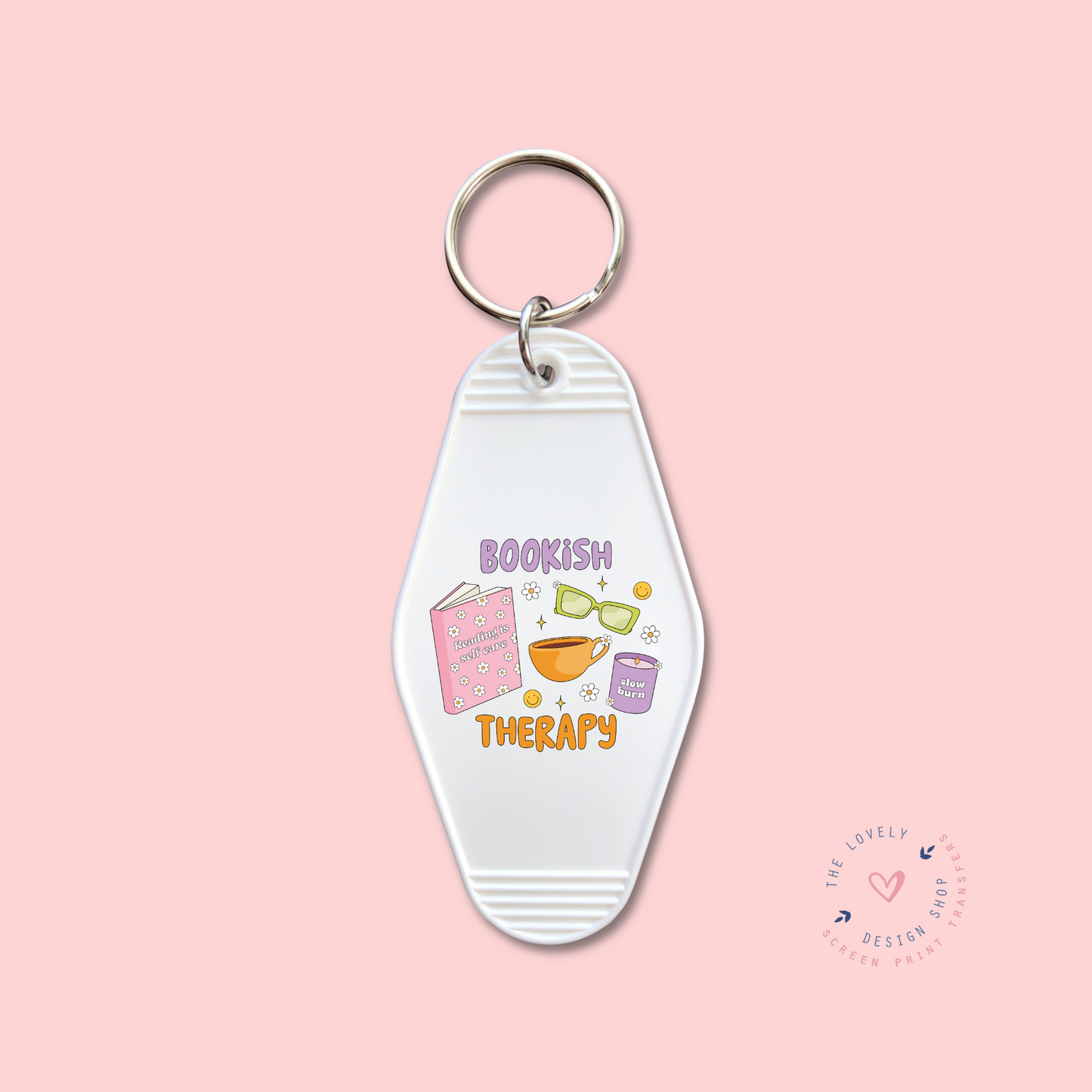 Bookish Therapy -  Keychain UV DTF Decal - July 29