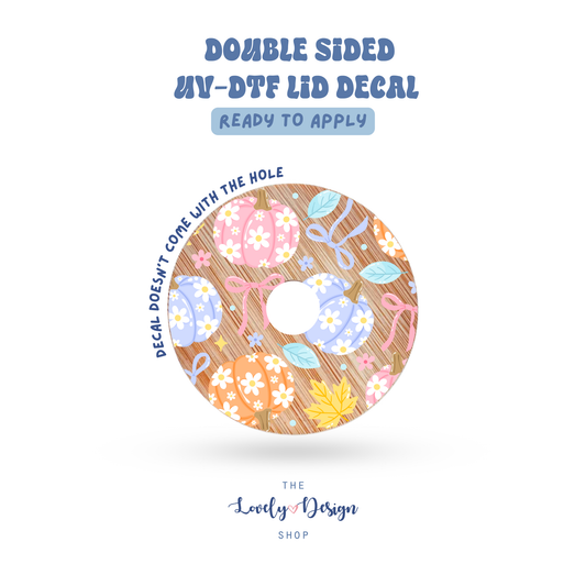 Whimsical Pastel Pumpkins - UV DTF Lid Decal - Aug 27