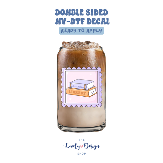 Stars Hollow Library - UV DTF Cup Decal - Sep 15