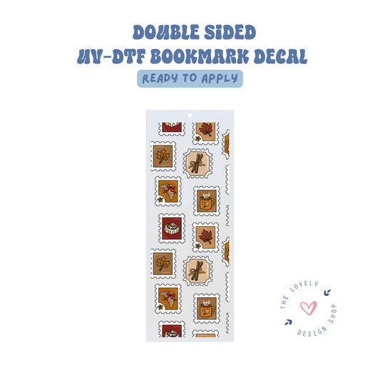 Fall Stamps - UV DTF Bookmark Decal - Aug 8