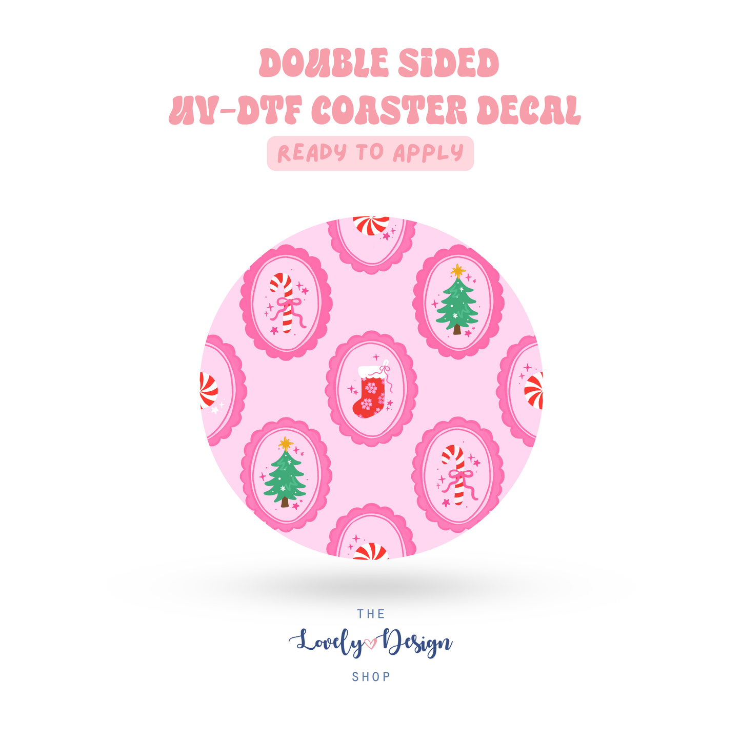 Christmas Frames - UV DTF Coaster Decal - Sep 15