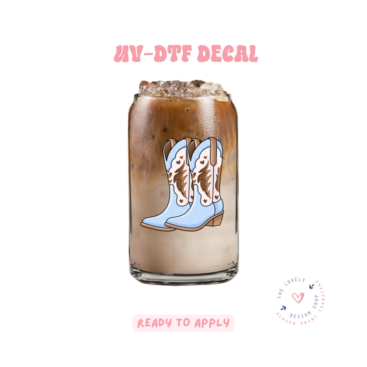 Howdy Coastal Cowgirl Boots - UV DTF Cup Decal - Apr 23