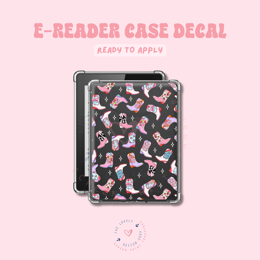 Pretty Cowgirl Boots - UV DTF E-Reader Decal - Feb 19