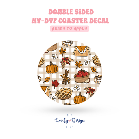 Fall Treats - UV DTF Coaster Decal - Aug 8