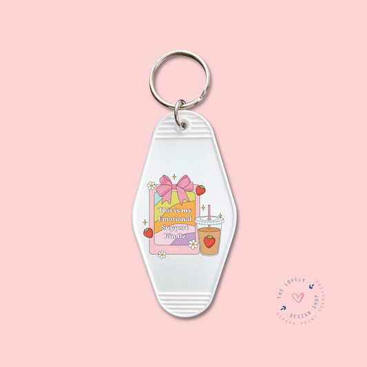 Emotional Support Kindle -  Keychain UV DTF Decal - July 29