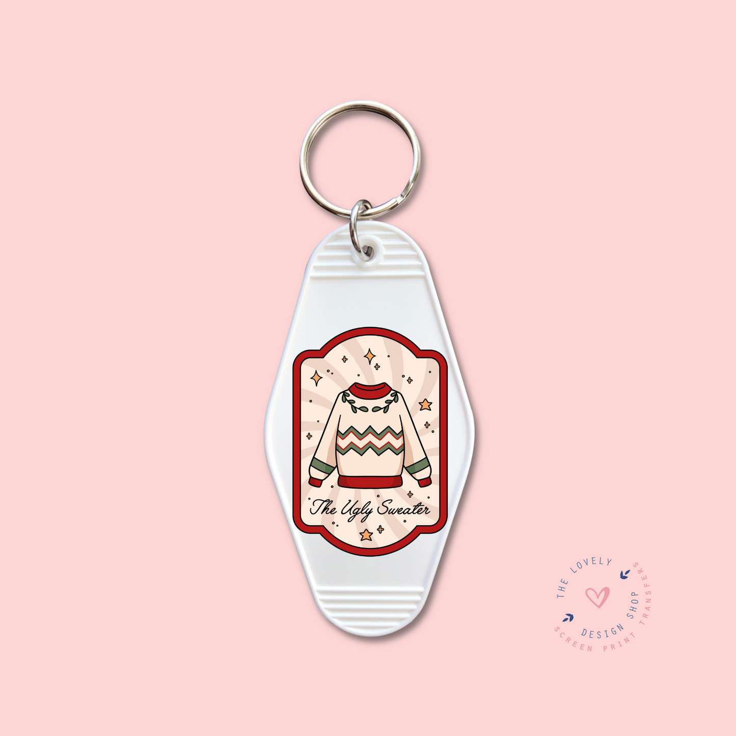 The Ugly Sweater Label  -  Keychain UV DTF Decal - Sep 30