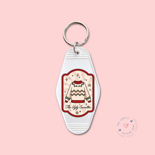 The Ugly Sweater Label  -  Keychain UV DTF Decal - Sep 30
