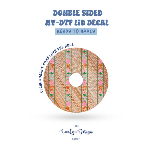 Summer Florals - UV DTF Lid Decal - Aug 8