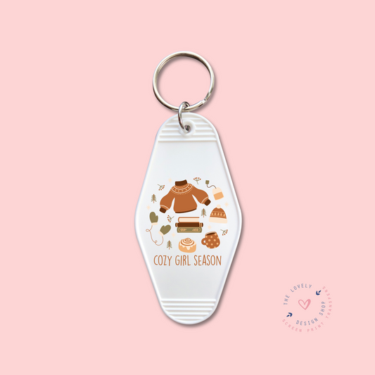 Cozy Girl Season -  Keychain UV DTF Decal - Oct 15