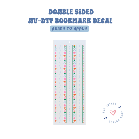 Summer Florals - UV DTF Bookmark Decal - Aug 8
