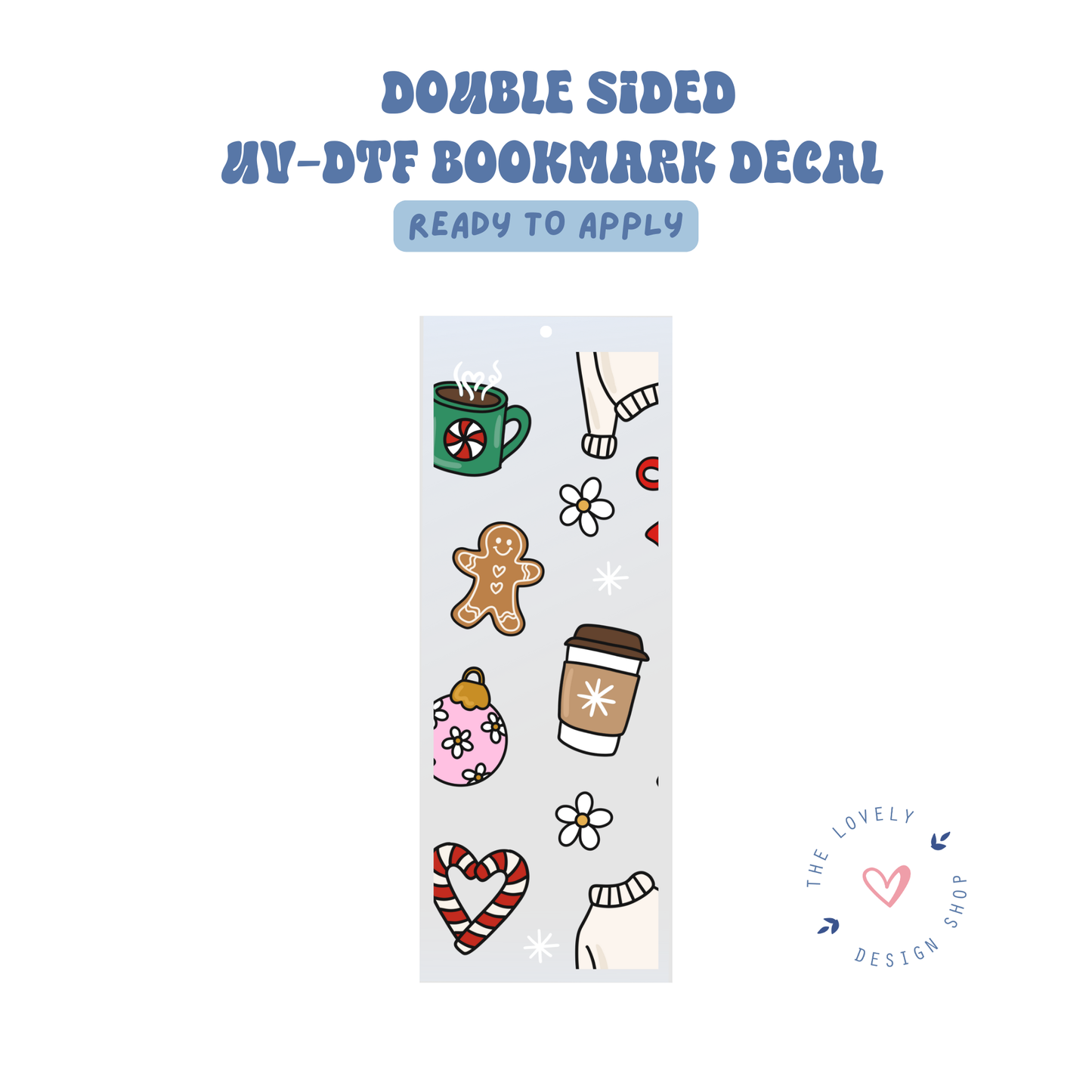 Xmas Girlie - UV DTF Bookmark Decal - Sep 15