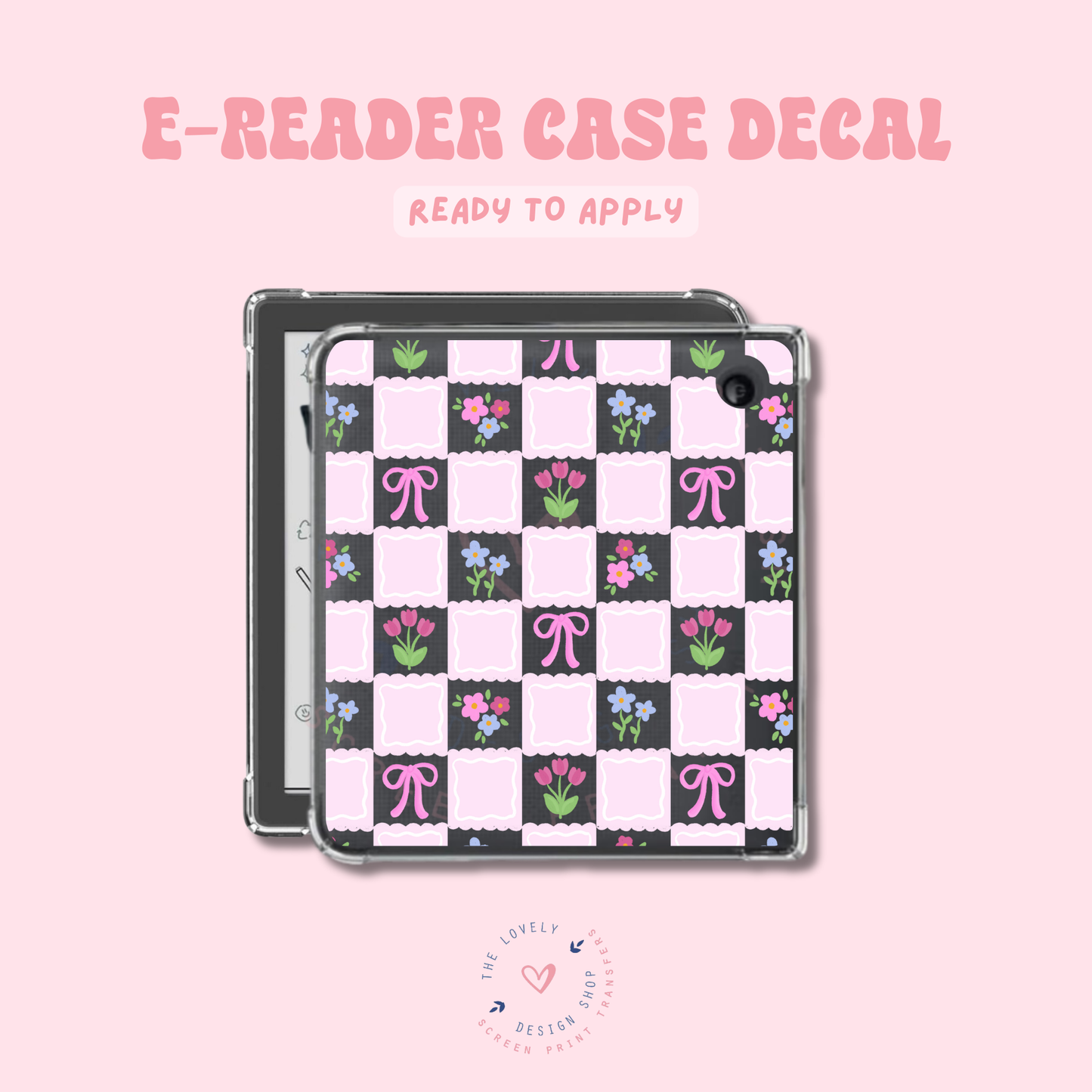 Coquette Spring - UV DTF E-Reader Decal - Jan 27