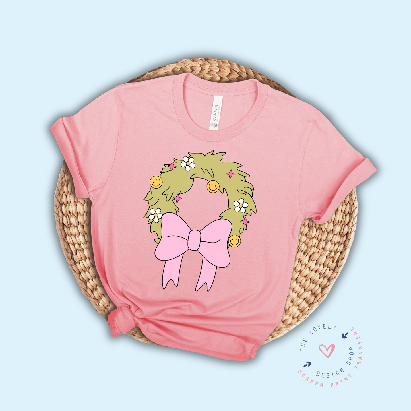 Christmas Wreath - FULL COLOR DTF TRANSFER - Oct 5th