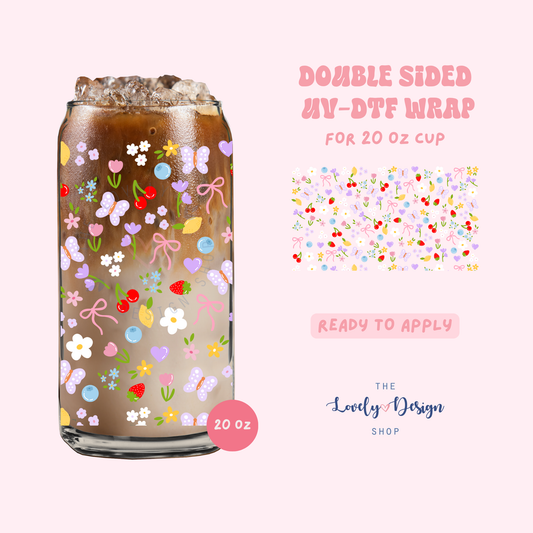 Colorful Summer - UV DTF 20 oz Libbey Cup Wrap - Aug 8