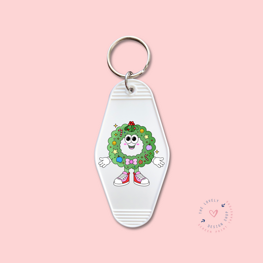 Retro Wreath -  Keychain UV DTF Decal - Oct 15