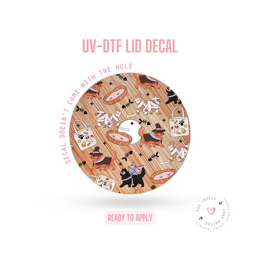 Halloween Cats - UV DTF Lid Decal - Aug 19