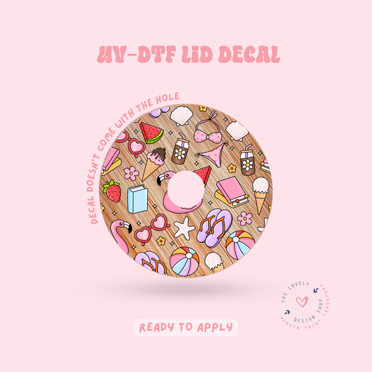 Girly Summer Vibes - UV DTF Lid Decal - May 2