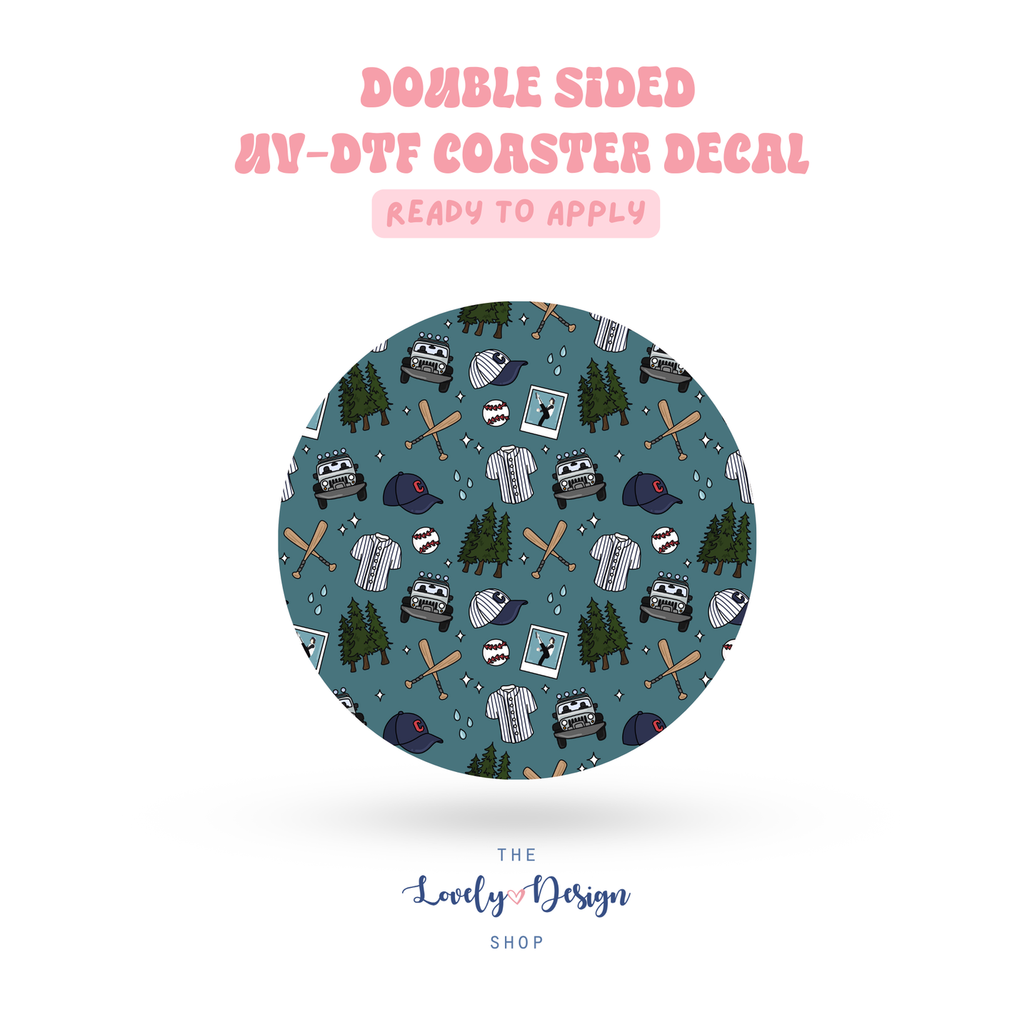 Twilight Baseball - UV DTF Coaster Decal - Sep 15