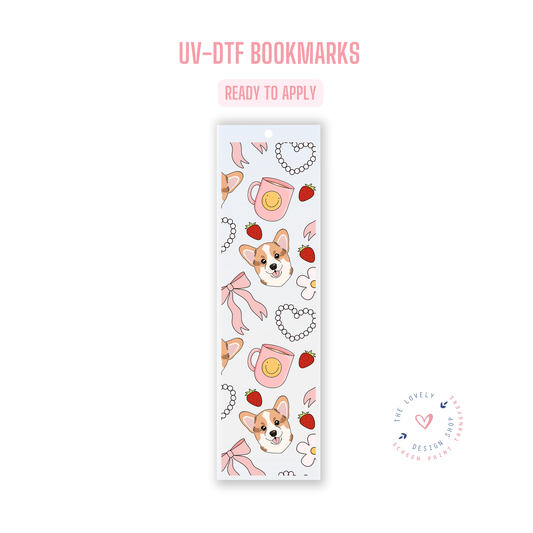 Corgi Girly! - UV DTF Bookmark Decal (Ready to Ship) Jun 24
