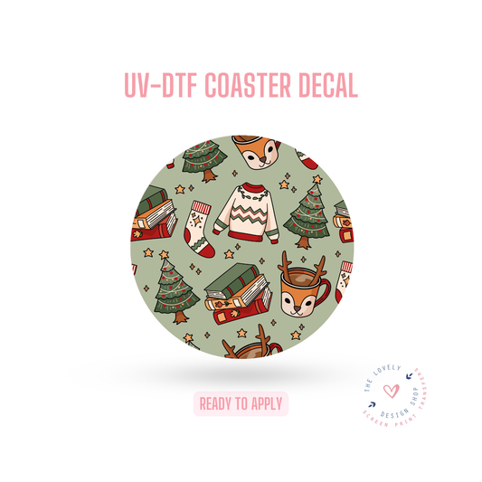 Cozy Christmas - UV DTF Coaster Decal - Sep 30