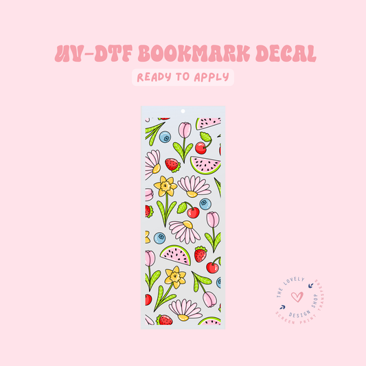 Fruit Flowers - UV DTF Bookmark Decal - Feb 12