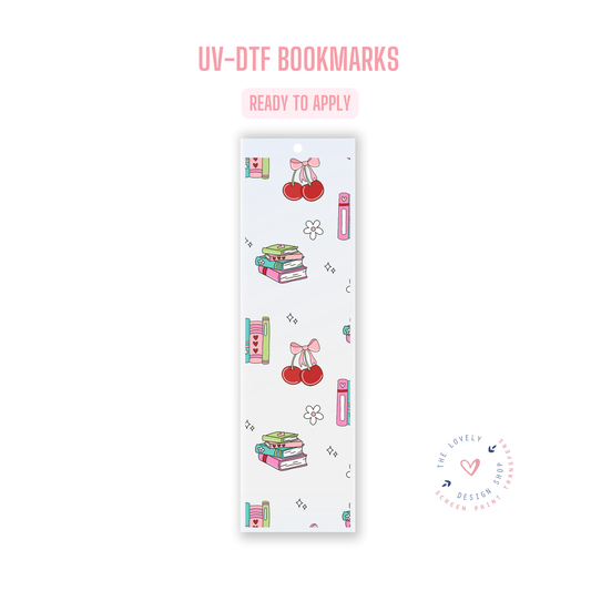 Coquette Cherry Books - UV DTF Bookmark Decal - Jan 14