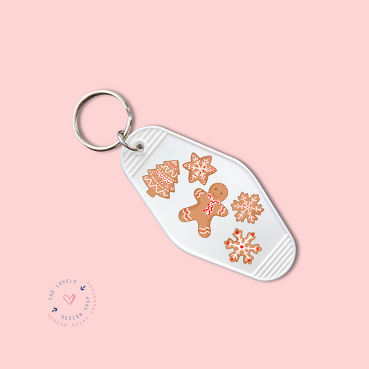 Classic Gingerbread Cookies -  Keychain UV DTF Decal - Nov 18