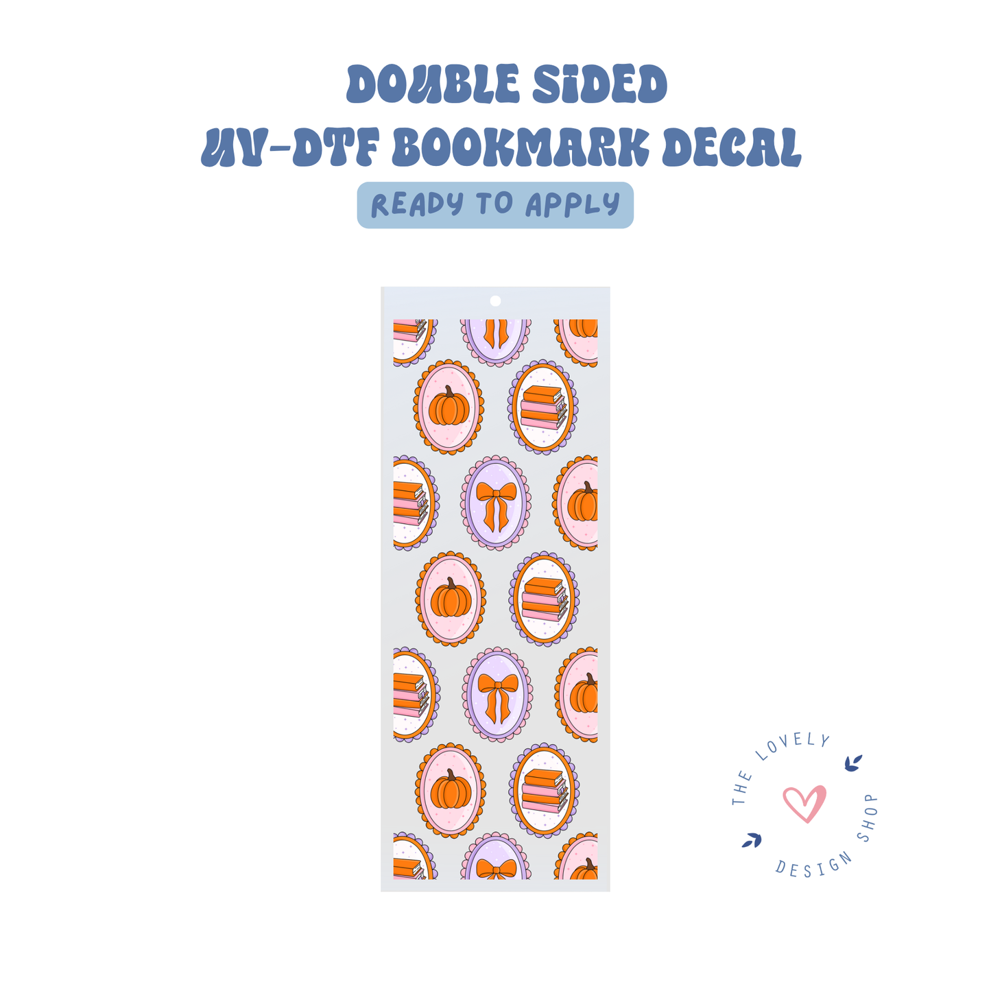 Autumn Bookish Frames - UV DTF Bookmark Decal - Aug 8