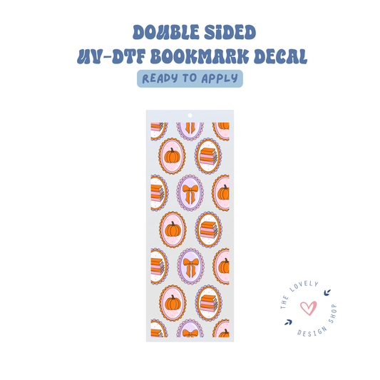Autumn Bookish Frames - UV DTF Bookmark Decal - Aug 8