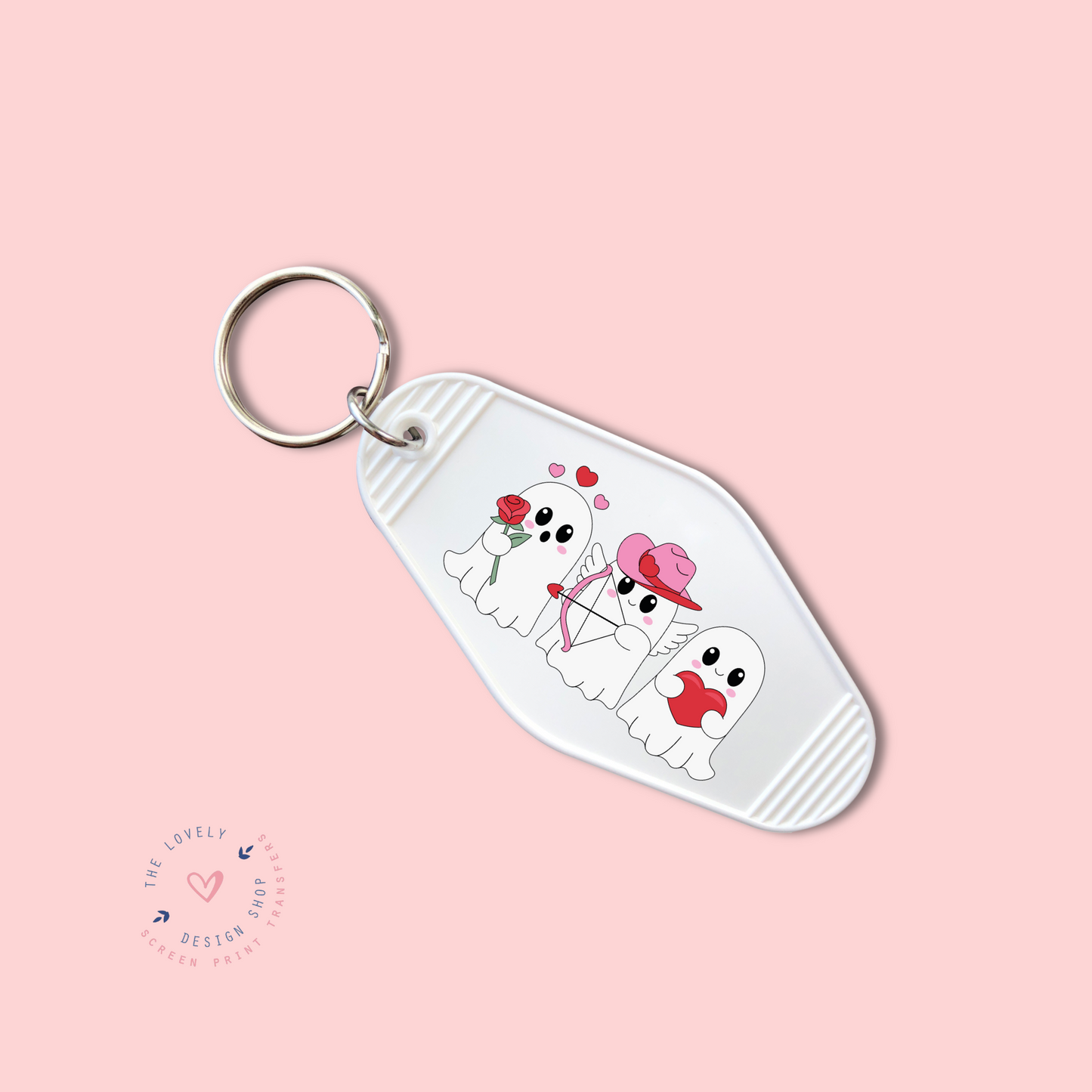 Howdy Valentine Ghosts - Keychain UV DTF Decal - Dec 31
