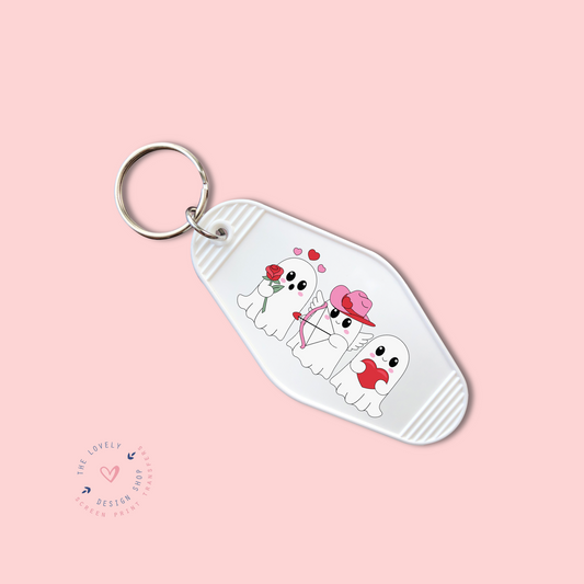 Howdy Valentine Ghosts - Keychain UV DTF Decal - Dec 31